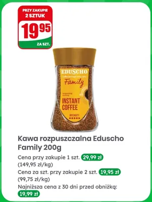 Kawa rozpuszczalna Eduscho Family promocja w Dino