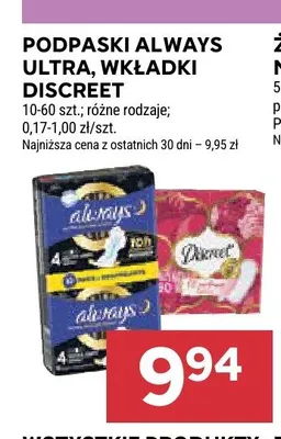 Wkładki higieniczne Discreet promocja w Stokrotka