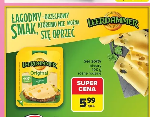 Ser żółty plastry Leerdammer Original promocja w Carrefour