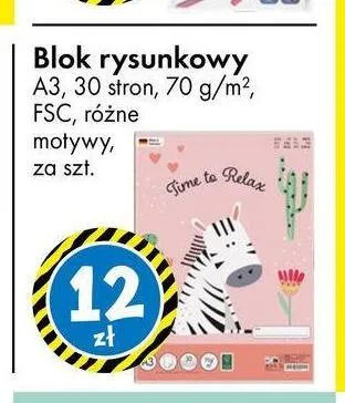 Blok rysunkowy A3 promocja w Tedi