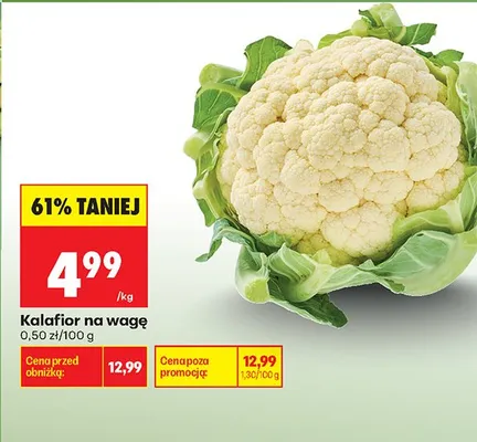 Kalafior na wagę promocja w Biedronka