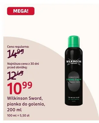 Pianka do golenia promocja w Rossmann