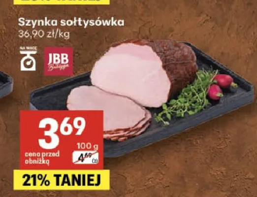 Szynka sołtysówka JBB promocja w Delikatesy Centrum