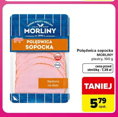 Polędwica sopocka Morliny plastry promocja w Carrefour Market