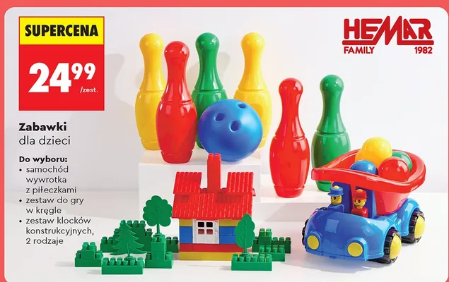 Samochód wywrotka z piłeczkami promocja w Biedronka