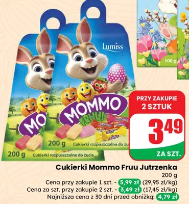Cukierki Mommo Fruu Jutrzzenka promocja w Dino