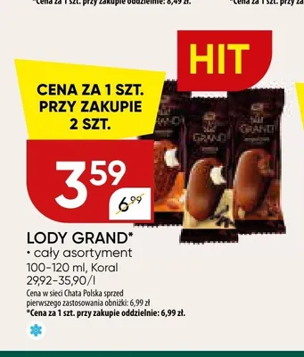 Lody Grand Koral promocja w Chata Polska