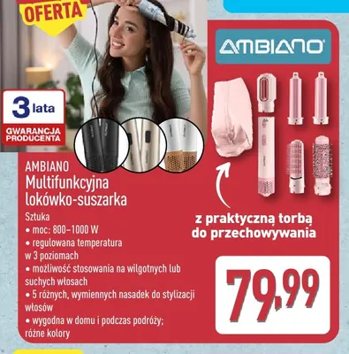 Multifunkcyjna lokówko-suszarka Ambiano promocja w Aldi
