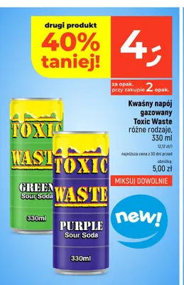 Kwaśny napój gazowany Toxic Waste Purple Sour Soda promocja w Dealz