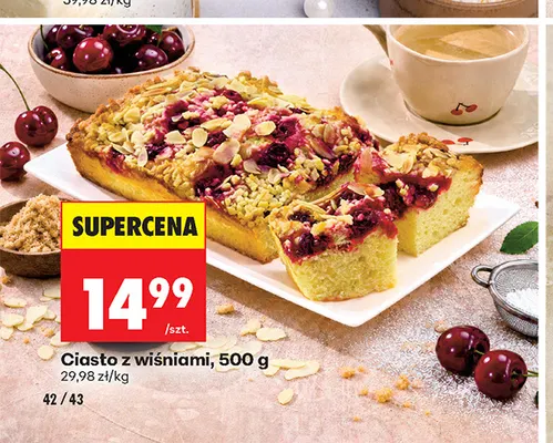 Ciasto z wiśniami promocja w Biedronka