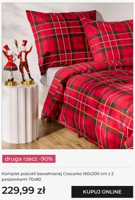 Komplet pościeli bawełnianej Coscarko 160x200 cm z 2 poszewkami 70x80 Home & You promocja w home&you