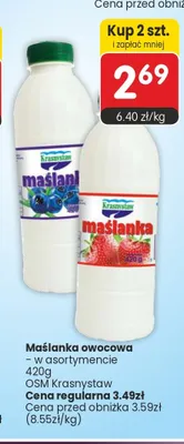 Maślanka owocowa jagodowa Krasnystaw promocja w Market Point