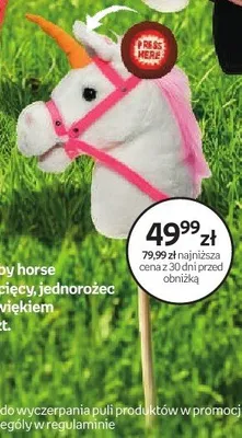Hobby horse dziecięcy jednorożec z dźwiękiem promocja w Empik