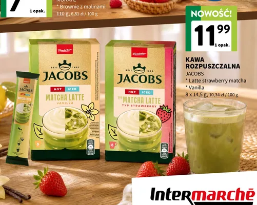 Kawa rozpuszczalna Jacobs Matcha Latte Strawberry promocja w Intermarche