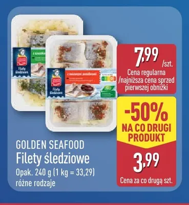 Filety śledziowe Golden Seafood promocja w Aldi