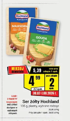 Ser żółty Gouda Hochland promocja w Premium Nasz Sklep