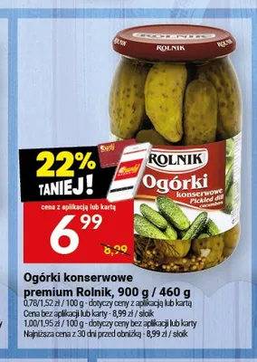 Ogórki konserwowe premium Rolnik promocja w Twój Market