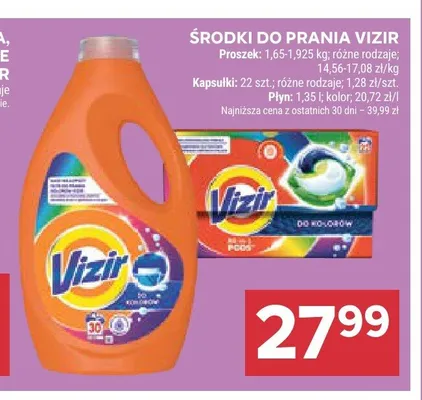 Kapsułki do prania Vizir promocja w Stokrotka