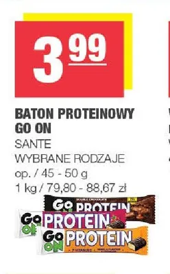 Baton proteinowy Go On promocja w SPAR