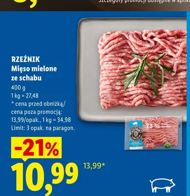 Mięso mielone ze schabu Rzeźnik promocja w Lidl