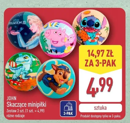 Skaczące minipiłki promocja w Aldi