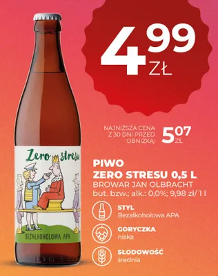 Piwo Zero Stresu Bezalkoholowe APA promocja w Duży Ben