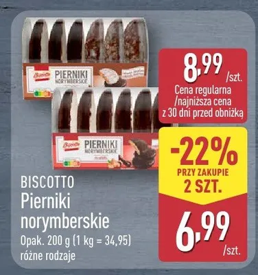 Pierniki norymberskie różne rodzaje promocja w Aldi