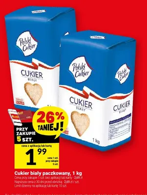 Cukier biały paczkowany Polski promocja w Twój Market