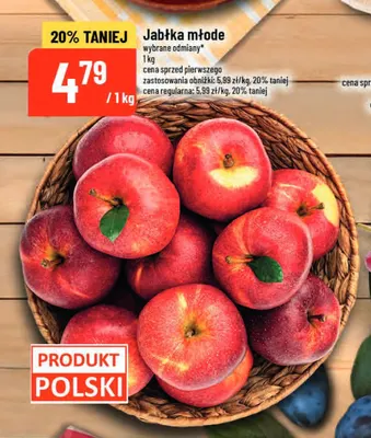 Jabłka młode polskie promocja w POLOmarket
