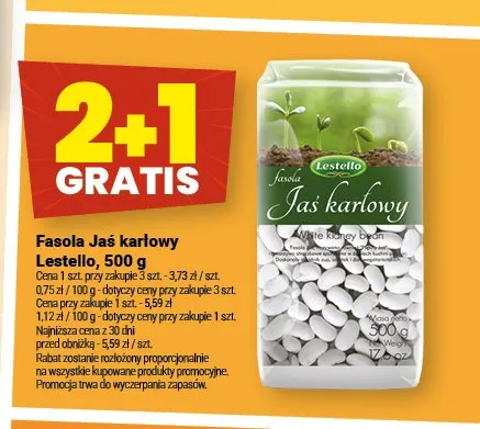 Fasola Jaś karłowy Lestello promocja w Twój Market
