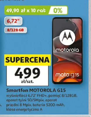 Smartfon Motorola Moto G15 promocja w Auchan
