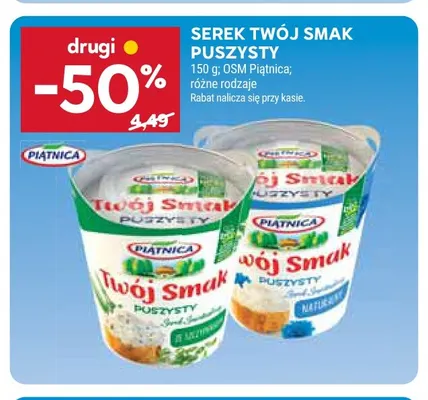 Serek Twój Smak puszysty Piątnica promocja w Stokrotka