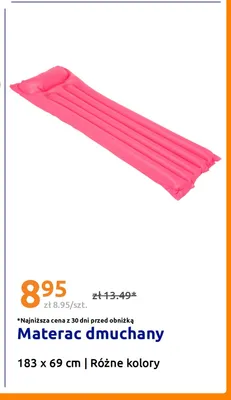 Materac dmuchany 183x69 cm promocja w Action