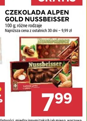 Czekolada Alpen Gold Nussbeisser promocja w Stokrotka