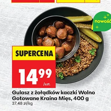 Gulasz z żołądków kaczki Wolno Gotowane Kraina Mięs promocja w Biedronka