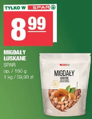 Migdały łuskane promocja w SPAR