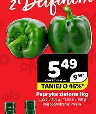 Papryka zielona promocja w Delfin