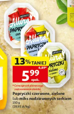 Miks papryczek nadziewanych serkiem Allora promocja w Auchan