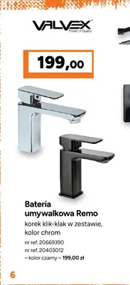 Bateria umywalkowa Valvex Remo promocja w Bricoman