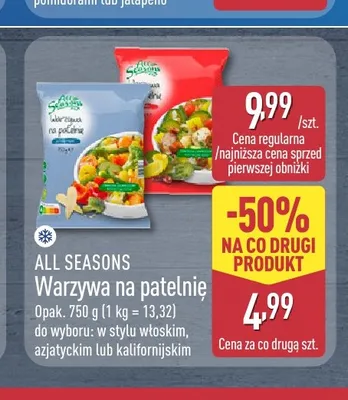 Warzywa na patelnię All Seasons w stylu włoskim promocja w Aldi