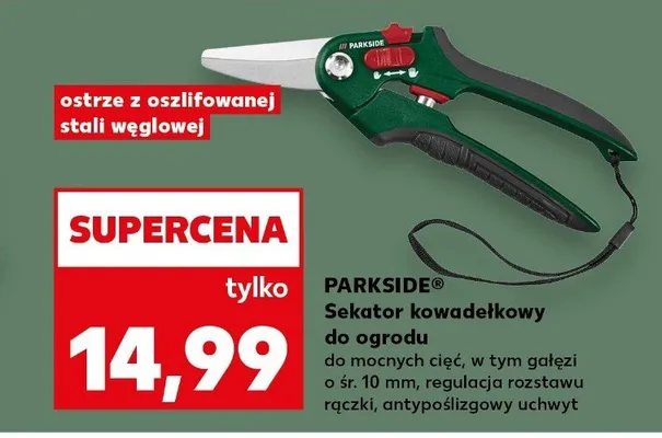 Sekator kowadełkowy do ogrodu promocja w Kaufland