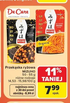 Przekąska ryżowa Mizuho Mix De Care promocja w Carrefour
