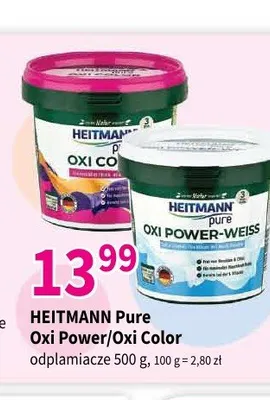 Odplamiacz Heitmann Pure Oxi Color promocja w Drogerie Polskie