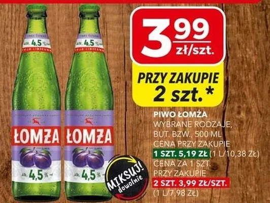Piwo Łomża promocja w Top Market