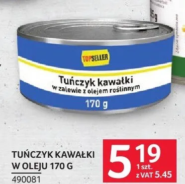 Tuńczyk kawałki w oleju Topseller promocja w Selgros