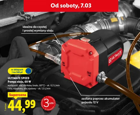 Pompa oleju 60W promocja w Lidl
