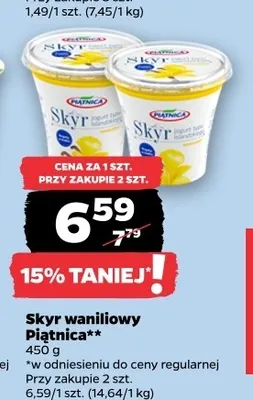 Skyr waniliowy Piątnica promocja w Netto