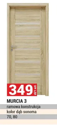 Drzwi MURCIA 3 ramowa konstrukcja kolor dąb sonoma 70, 80 promocja w Merkury Market