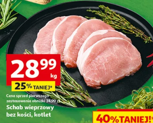 Schab wieprzowy bez kości, kotlet promocja w Auchan