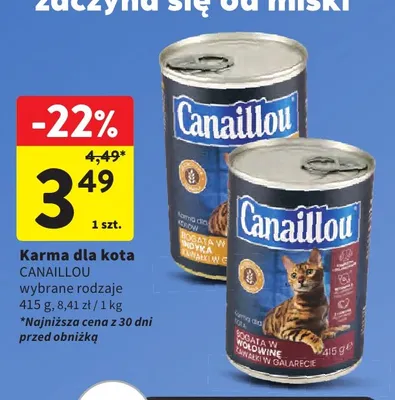 Karma dla kota Canaillou promocja w Intermarche